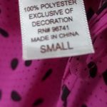 belle du jour  Sheer Tie Front Blouse Pink/Black S Dopamine Balletcore Coquette Photo 7