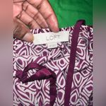 Loft Purple and White Geometric Dress with Bottom Slit size XS Photo 5