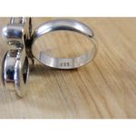 None Vintage Topaz Sterling Silver Ring, Brown Topaz, Pearl Multi Stone Ring Sz 6.25 Photo 8