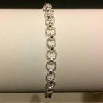 Sterling Silver 9” Textured  Bracelet/Anklet Photo 1