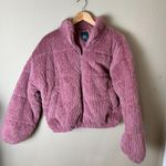 Wild Fable Rose Pink Faux Fur Quilted Cropped Puffer Jacket Size Medium Photo 1