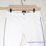 New! Jen 7 by 7 for All Mankind white women ankle skinny Jeans black seam, 14 Photo 4