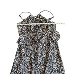 Gianni Bini  DITZY FLORAL PEPLUM CROSS BACK MAXI DRESS WHITE & BLUE SZ M Photo 4