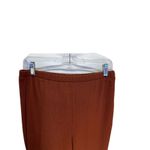 Abound  Womens Ribbed Pull On Lettuce Hem Wide Leg Pants Rust Size M NWT Neutral Photo 7