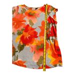 Joie  linen blend floral top side buttons Size Large Photo 5