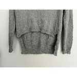 3.1 Phillip Lim Women's Gray Linen Blend Slouchy Knit Sweater M Coastal Grandma Photo 5