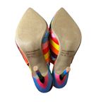 Wild Diva Striped Studded High Heel Pointed Toe Pumps Size 5.5 Rainbow Pride EUC Photo 6