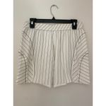 Alexander Wang  Pinstripe White Black Shorts Casual Raw Hem Drawstring EUC 4 Photo 5