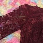 David Rose Vintage Burgundy 2 Piece Lace Suit with Skirt and Top Sz 16w Photo 7