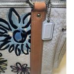 Coach  Bumblebee Flower Sig C Floral Handbag Tote Purse 14x9x5” VGUC Photo 1