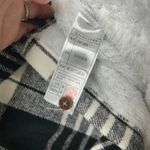 Source Unknown Black and White Plaid Flannel Shirt Jacket with Sherpa Lining Warm Oversized Med Photo 3