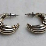 Premier Designs Premier Design Engraved Silver Tone Hoop Post Like New Retro Glam Y2K Earrings Photo 0