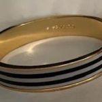 Talbots Low Start - Striped Enamel Bangle Bracelet Photo 0
