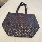 Le Mystere Large Quilted Black Tote Shoulder Bag shopper carryon Photo 0