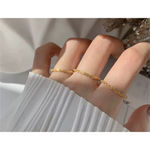 Boutique Sparkling Yellow Gold Plated 925 Margarita Chain‎ Flexible Ring, Sz 6.5 Photo 6