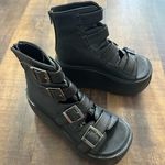 Demonia  Black Violet Platform Open-Toe Boots Size 7 Photo 7