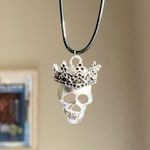 Handmade rock punk goth style skull necklace☠️ Photo 2