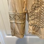 POL Medium Goldenrod Burnout Crochet Detailed Hooded Top Photo 5