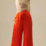 Anthropologie Wide Leg Satin Pants Photo 0