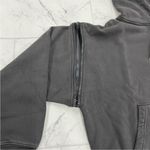 frame denim NEW! X Imaan LARGE Zipper Long Short Sleeve BLACK Hoodie Sweatshirt Photo 6