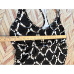 Liz Lange Maternity Tankini Top XXL Black White Ruched Sides Racerback Womens Photo 6