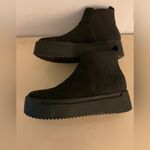 Eileen Fisher  women black leather platform Chelsea boots size 7 Photo 7