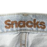 MOTHER Snacks The Fun Dip Micro Cut Mini Skirt Blue Slushie Sz 30 Raw Hem Grunge Photo 11