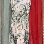 Connected Apparel Elegant Green and White Dress Photo 2