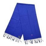 Polo Ralph Lauren Wool Scarf Purple Pink Pony Fringe 58"x12" FLAW HAS HOLE Photo 0