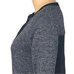 Adrienne Vittadini Grey front and Black back split V-neck hi low dress Small EUC Photo 7