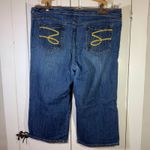 Seven7 Premium Retro Vtg Denim Jeans Cropped Embroidered Pockets Plus Size 24 Photo 1