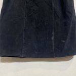 August Max Woman Black Leather Vintage Mini Skirt Sz 16 Photo 2