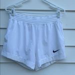 Nike White Athletic Shorts Moisture-Wicking Elastic Waistband Photo 1