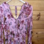 Mossimo Pink Floral Long Sleeve Ruffle Romper Size M Photo 1