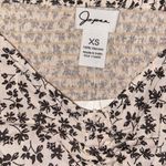 Japna White And Black Patterned Blouse Cinch Top Photo 1