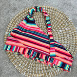 Blackbough NWT  Multicolor Stripes Bikini One Shoulder Top & Bottom Size S Photo 5