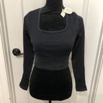 Aerie New Offline by Women's Ribbed Long Sleeve Black Crop Top Size Medium NWT Photo 7