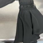 Sage  Black V Neck Lined Bell Sleeve Top - Size Medium - EUC Photo 5