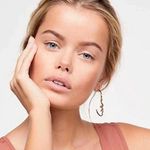 Free People  Gold Tessa Silhouette Face Earrings Photo 0