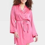 Stars Above Women's Satin Robe - Pink M/L EUC Photo 0