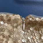 Adrianna Papell NWT WO SIZE 10 SHORT SLEEVE MIDI GOLD SEQUIN COCKTAIL DRESS Photo 11