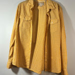 Banana Republic Womens Button Down Shirt Gingham Check Long Sleeve Yellow-S Photo 0