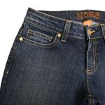 Michael Kors Womens 2 Straight Leg Raw Hem Jeans Gold Logo Plate Photo 5