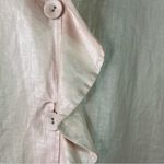 Chico's Chico’s Size 3 (Flaw) Light Pastel Pink Jacket Long Sleeve 3 Button Ruffle Front Photo 6