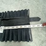 Akira Fashion Corset Womens S Black Faux Leather Belt It Up Pleated Adjustable Photo 8