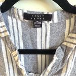 Kelly Reneé Striped Linen Blend Romper Blue Size M Photo 5