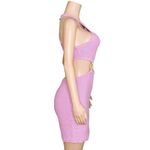 Lovers + Friends Francesca Knit Mini Dress, Bubble Gum Pink, Large Photo 3