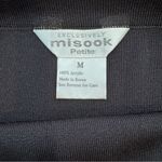 Misook  Black A Line Skirt Pleated Back Size Medium Petite Photo 5