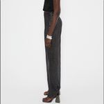 ZARA GLITTER TEXTURED TROUSERS LIMITED EDITION SHEER PANTS BLACK/Silver XS BN Photo 4