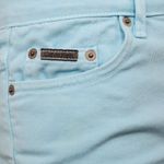 Calvin Klein Vintage 90s Turquoise Blue Dyed Denim Shorts Photo 2